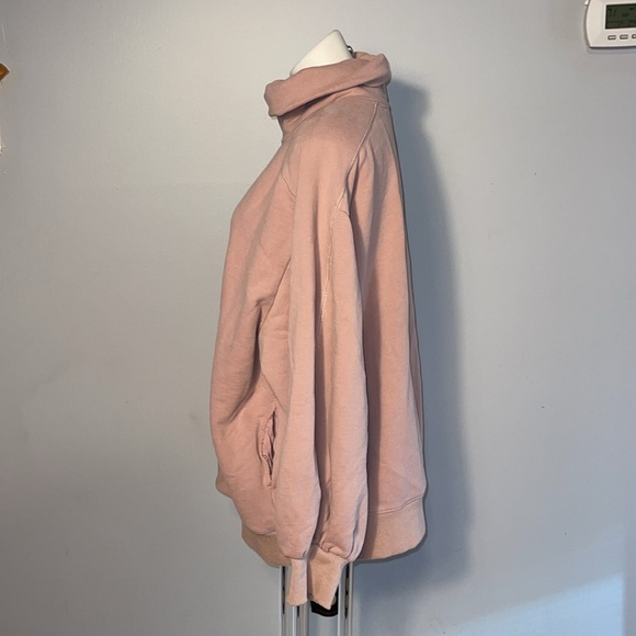 Whisper Ladies Oversized Turtleneck Sweatshirt. Medium. Pale pink - Picture 8 of 13